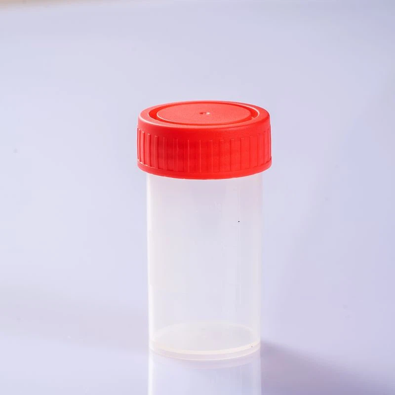 Plastic Urine Container Non Sterile Red Screw